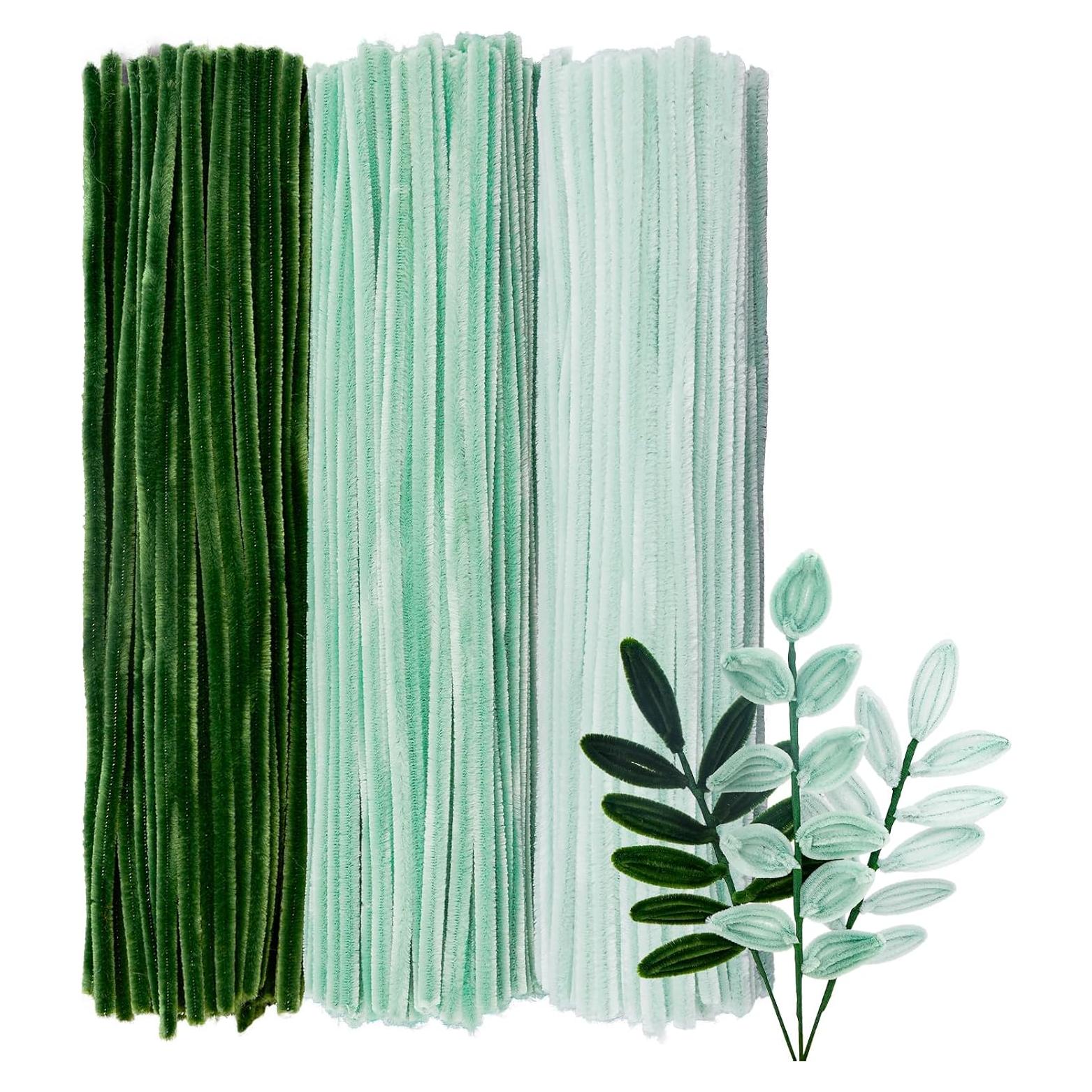 Limpiapipas Chenille Verde Pastel 300 Piezas 30.48 cm