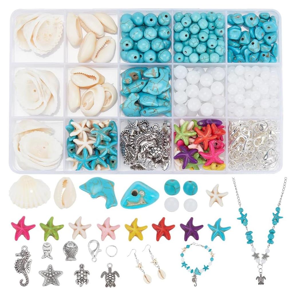 Kit de Joyería PH PandaHall Ocean - 406 Piezas Marinas