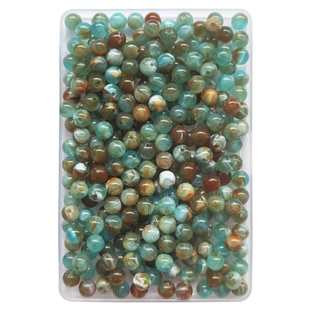 Perlas Acrílicas INSPIRELLE 8mm 300pcs Patrones Mármol Joyería