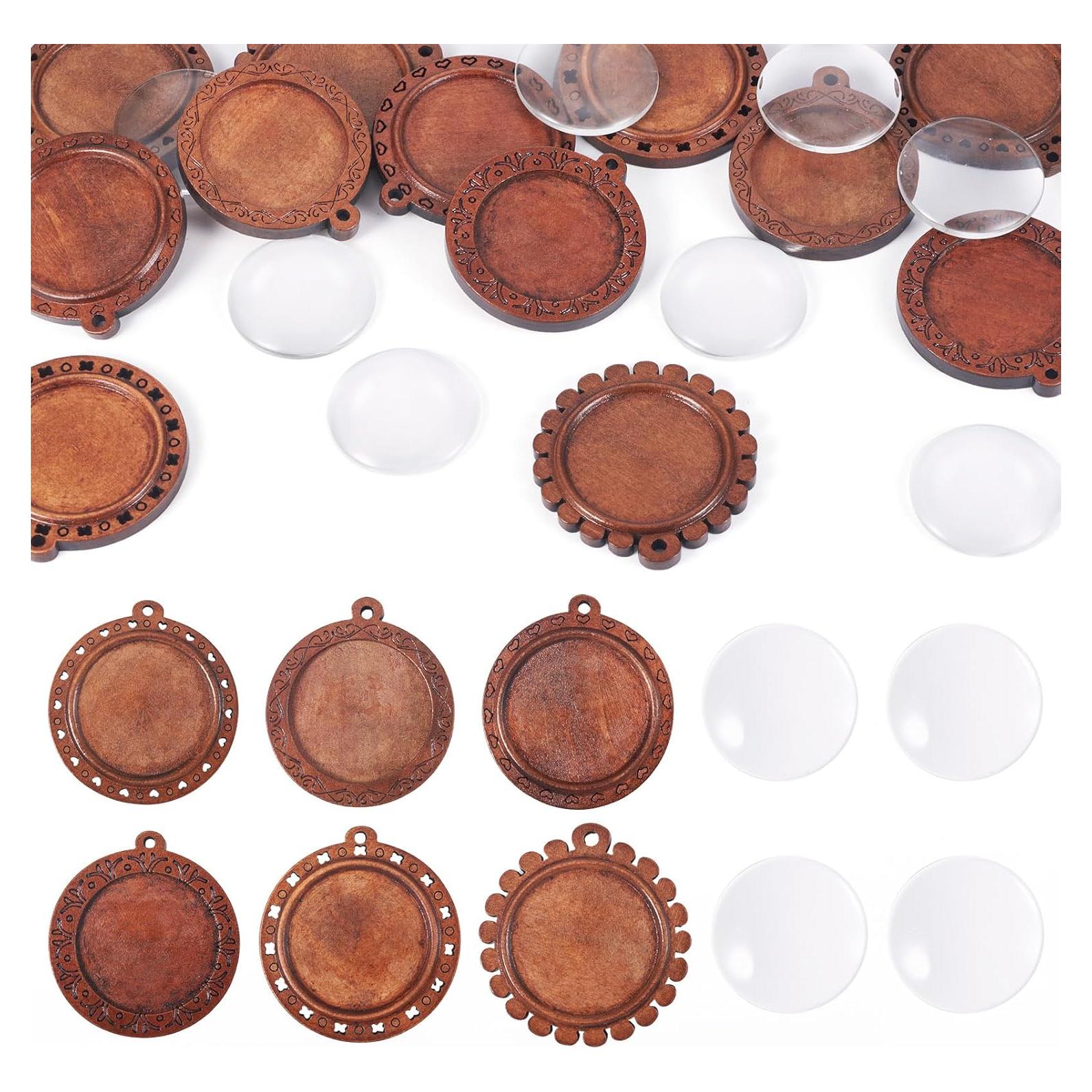 Bandejas de Pendientes de Madera Cheriswelry 24 Piezas DIY