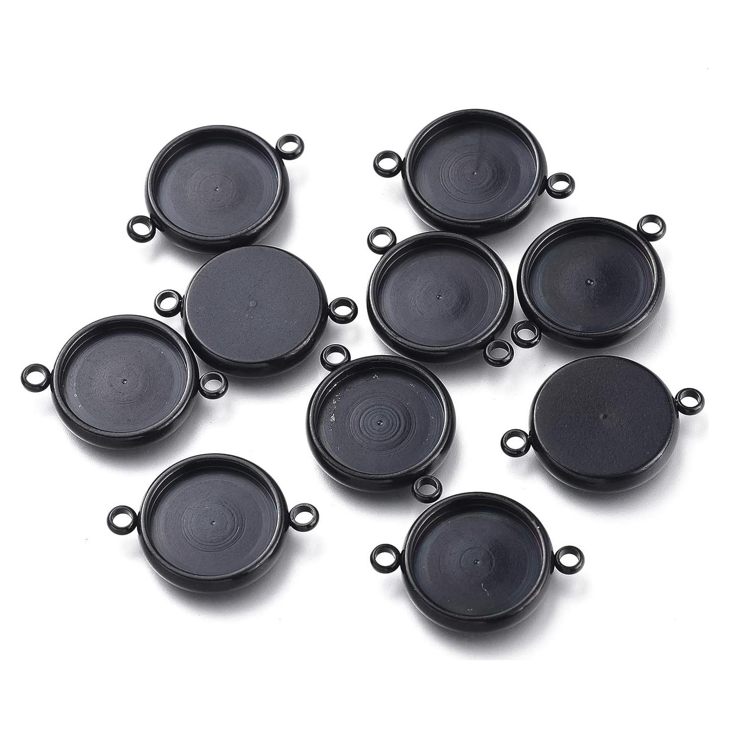 Conectores de Pendientes Redondos UNICRAFTALE 10pcs 12mm