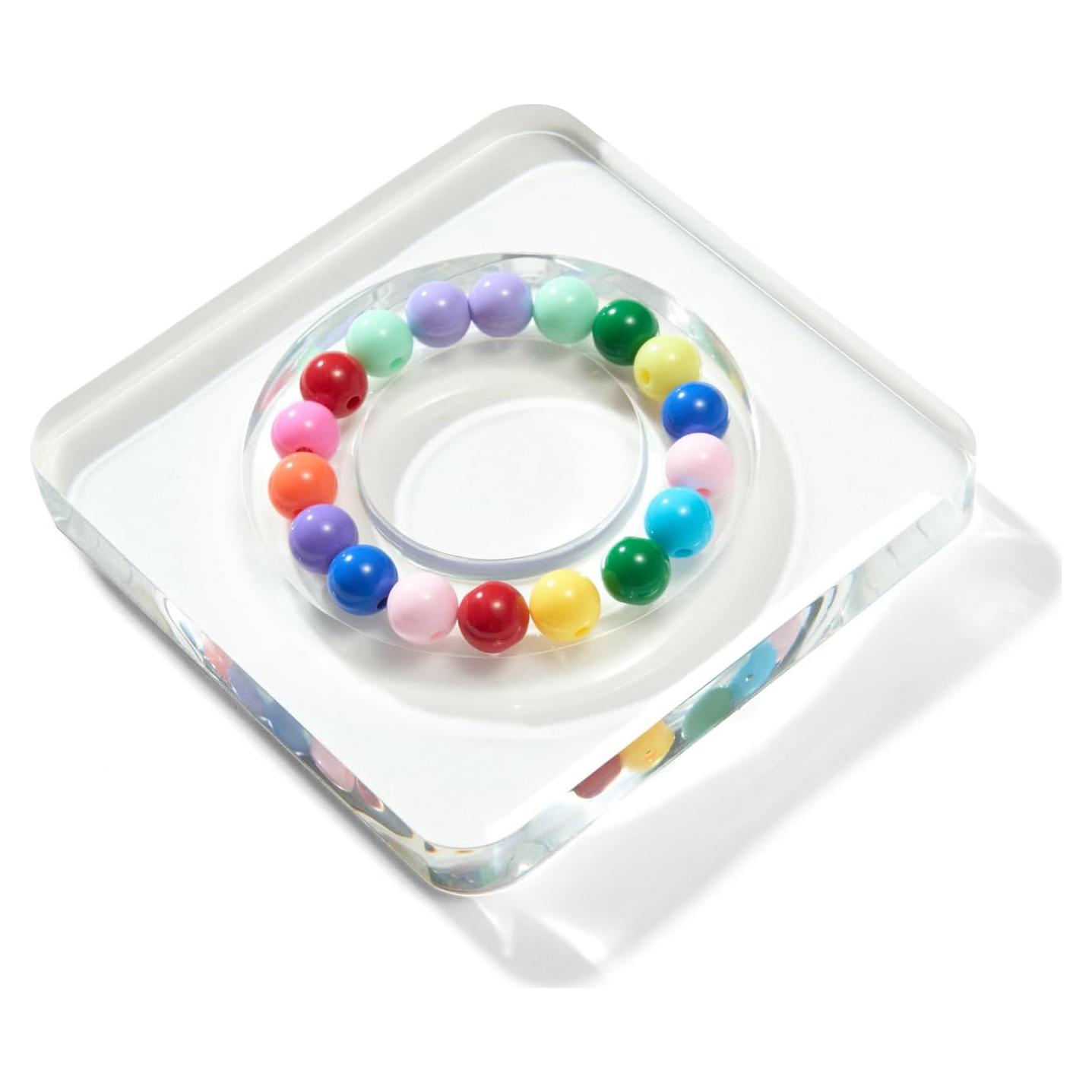 Tablero de cuentas acrílico XLP 10x10 cm para pulseras