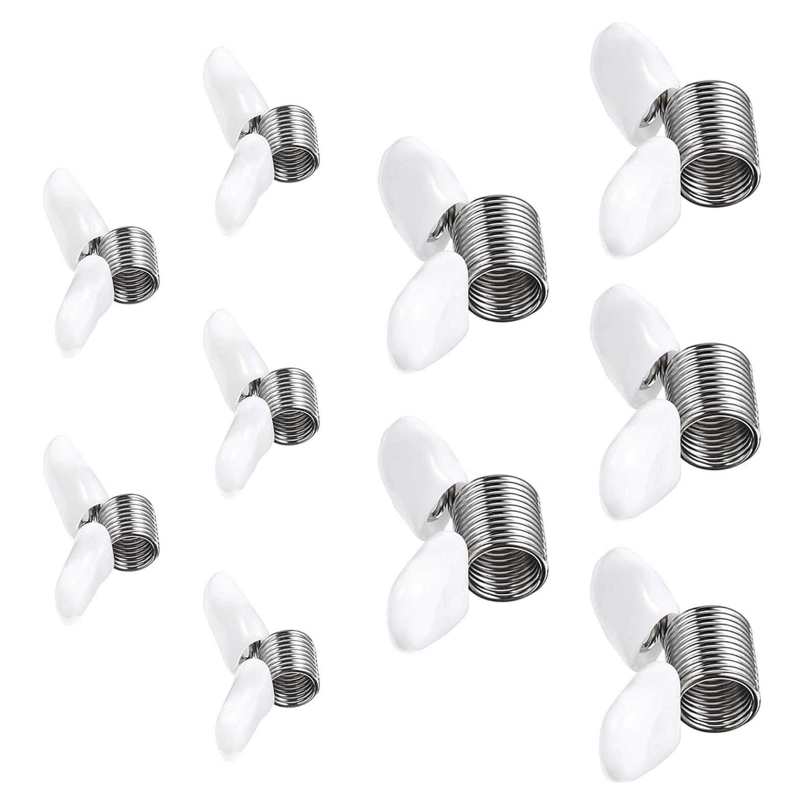 10 Abrazaderas para Perlas IANFAN con Mangos Blancos DIY