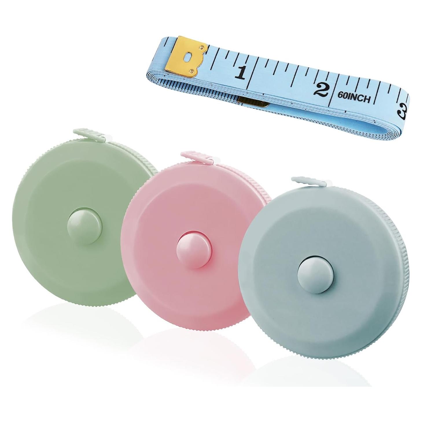 Cinta Métrica Retráctil GDMINLO 3 Piezas 1.5m Doble Cara