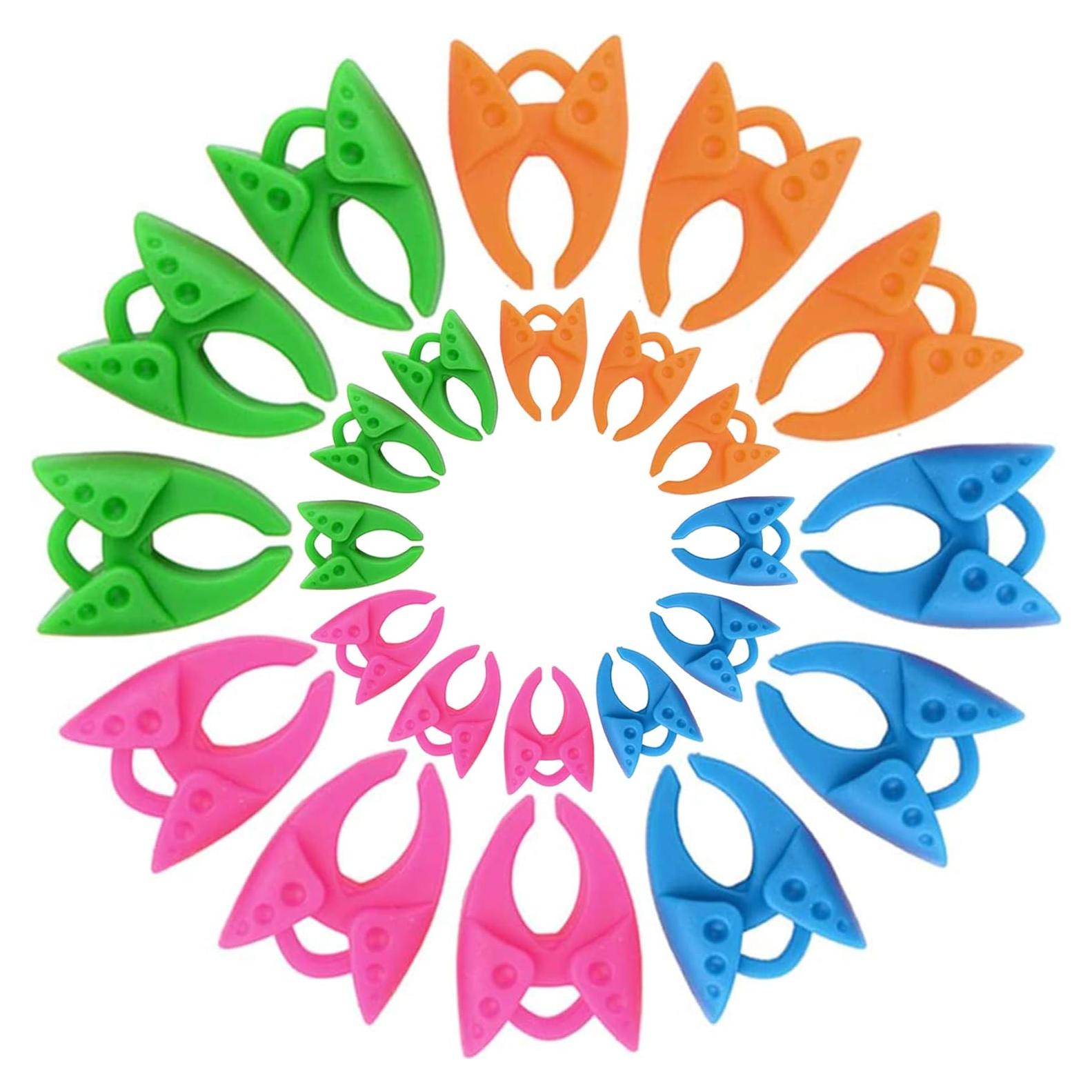 Sujeciones de Bobinas de Silicona ff - 24 Piezas Reutilizables