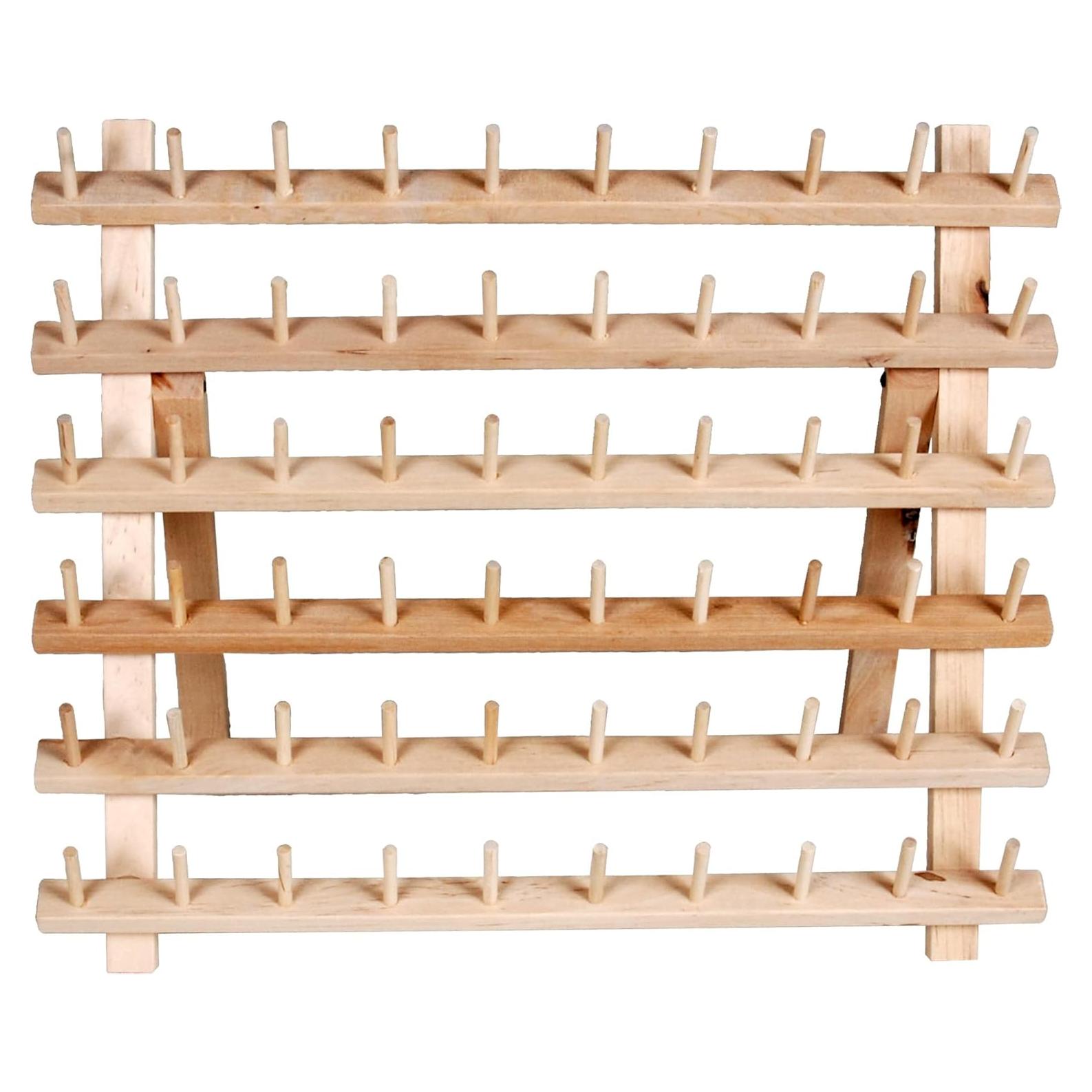 Soporte de Hilo de Madera Dritz para 60 Carretes - 40 cm x 33 cm