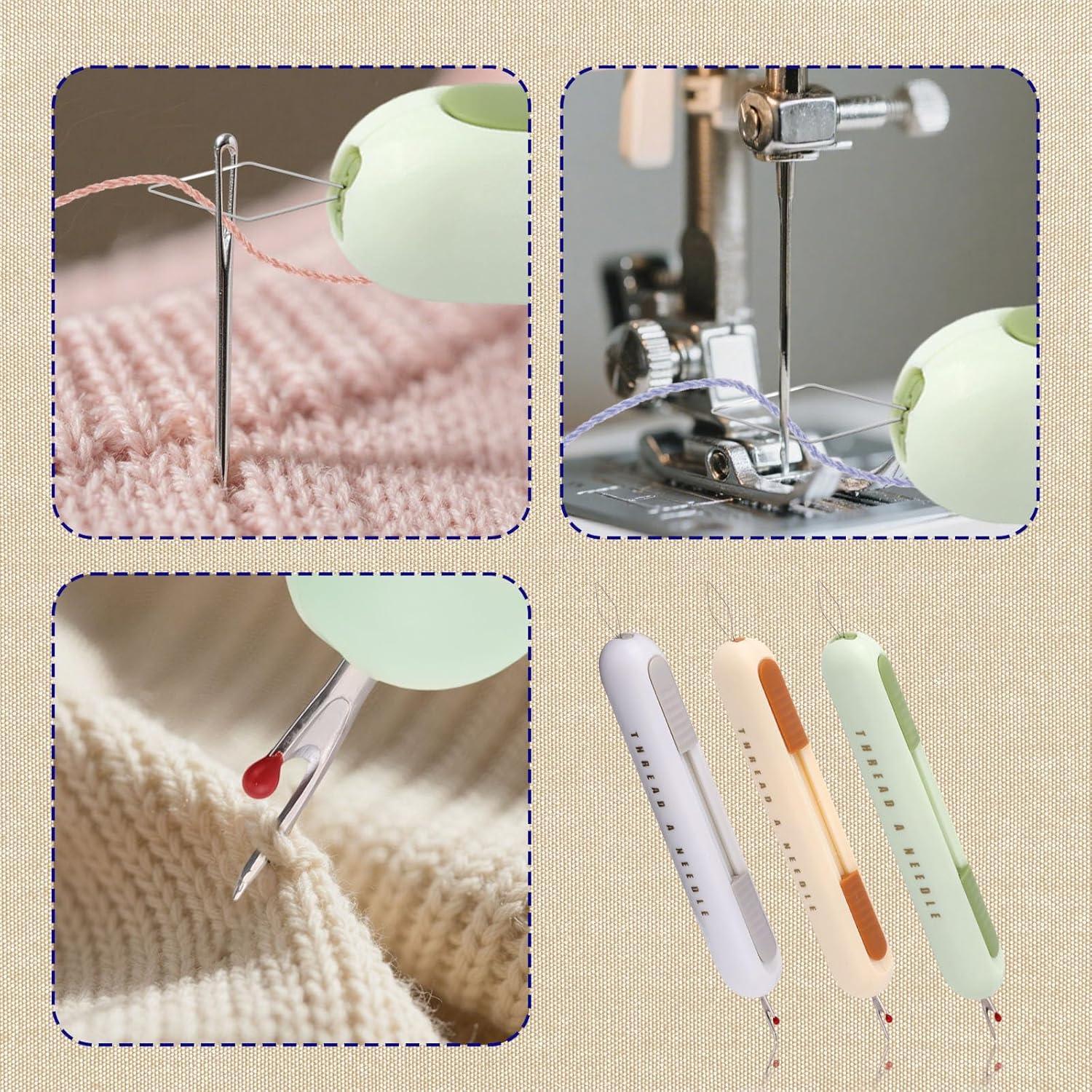 3 Enhebradores Automáticos 2 en 1 Fukaisu - Costura Fácil