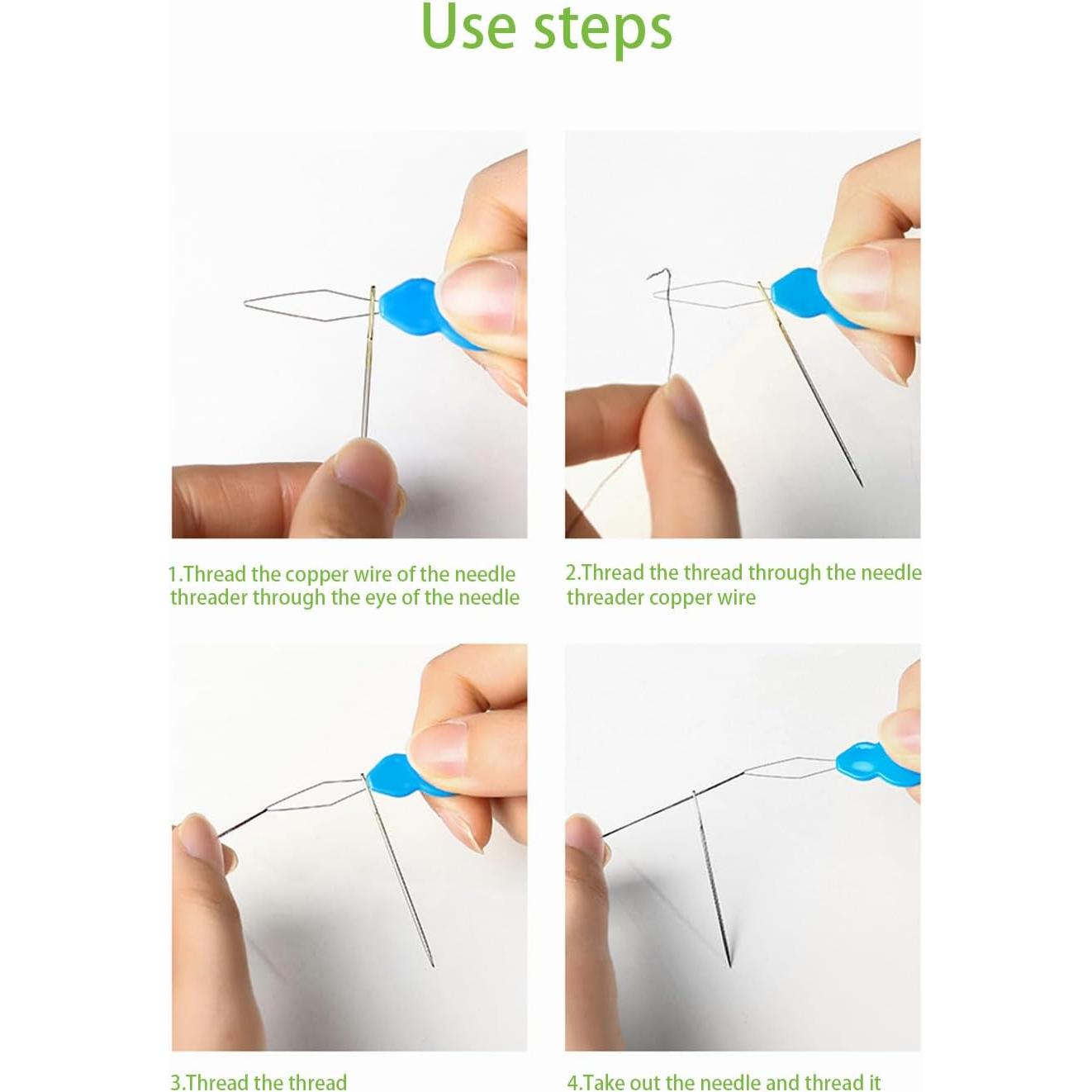 100 Enhebradores de Agujas de Plástico Tufeifrank para Costura