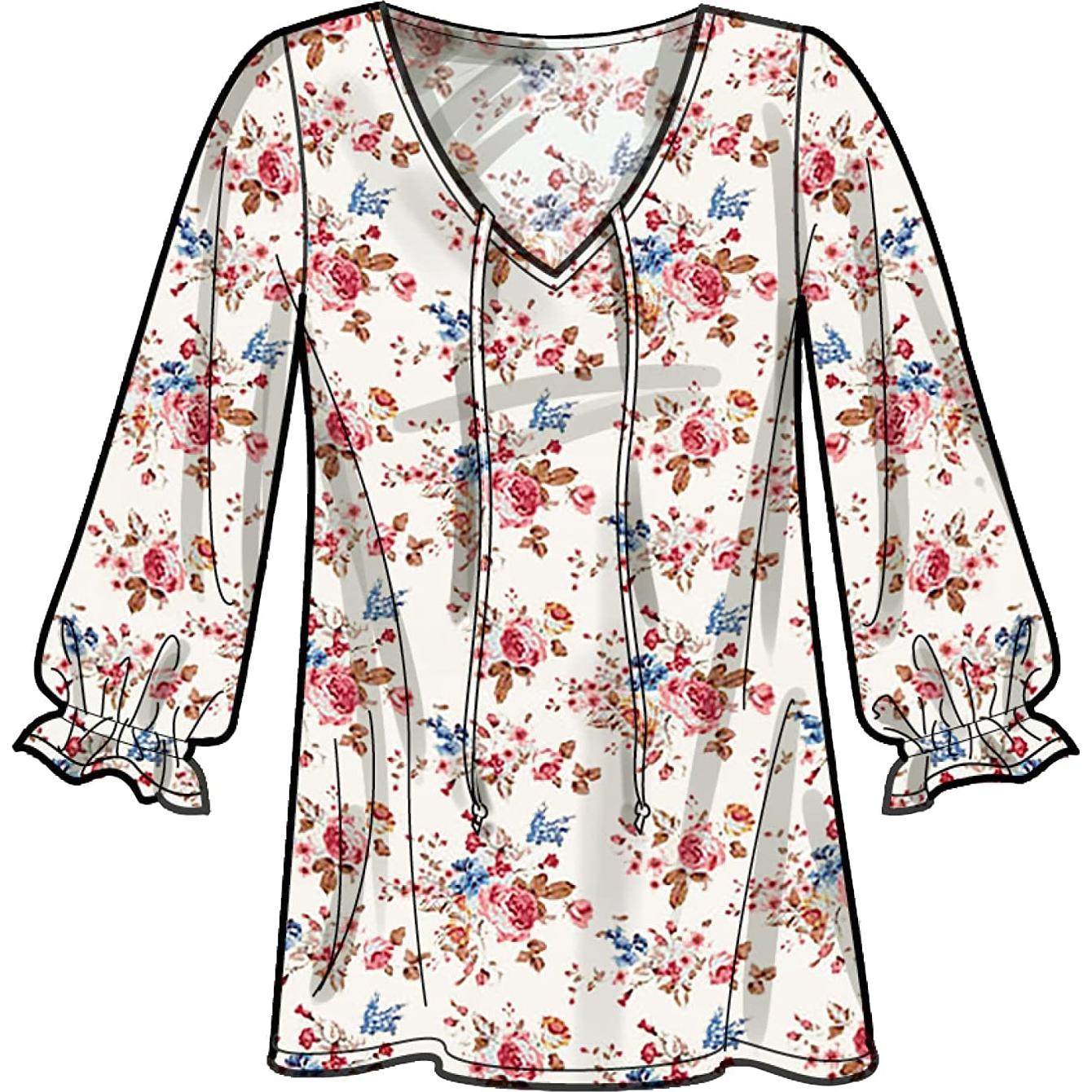 Kit de Patrón de Costura Simplicity S9469 para Blusas Tallas 16-24