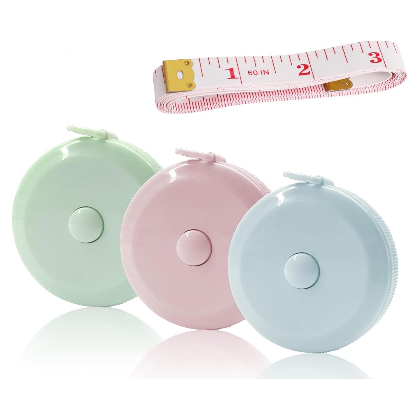 GDMINLO Cinta Métrica Retráctil 3 Pack 1.5m Costura Cuerpo