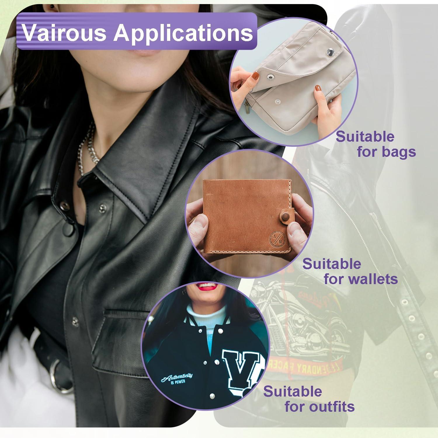 Kit de Botones a Presión ManTangSun 100 Juegos 10mm Metal