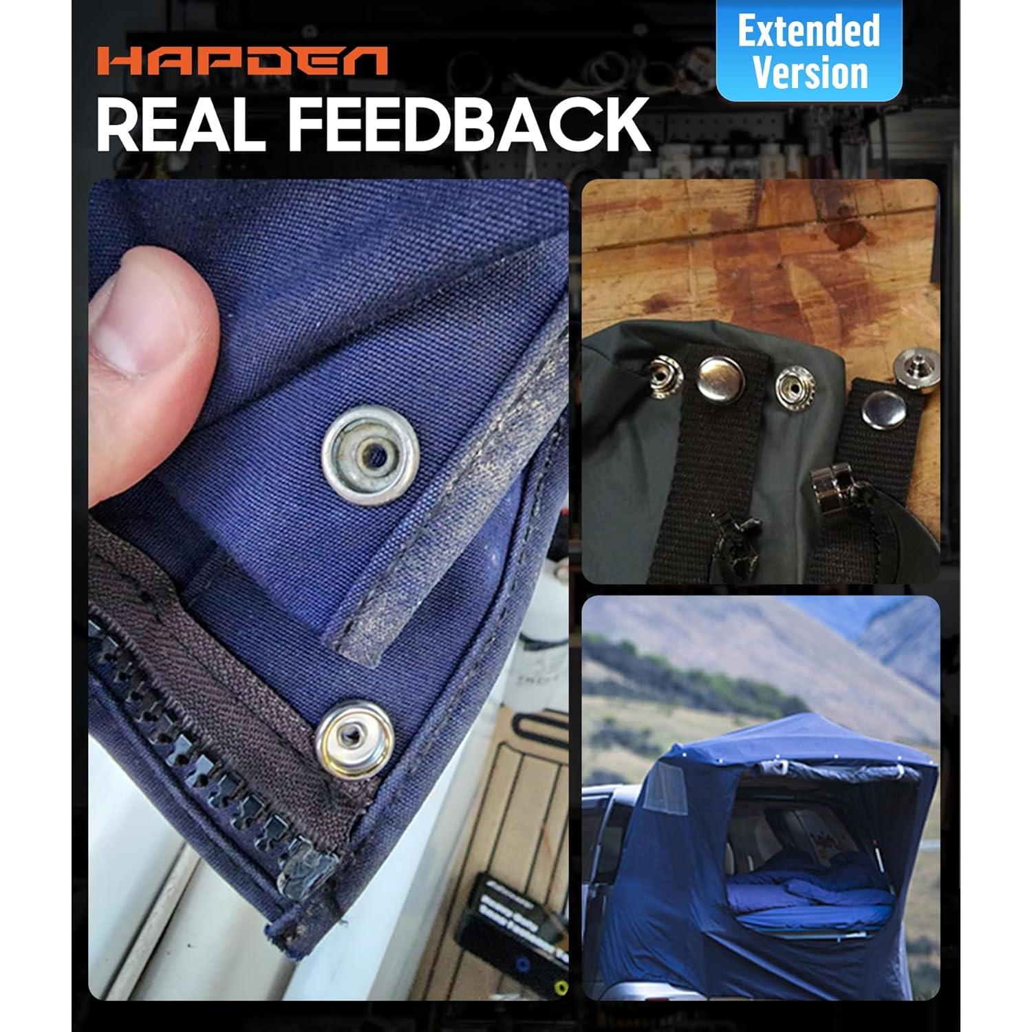 Kit de Botones de Lona HAPDEN 140 Piezas Acero Inoxidable