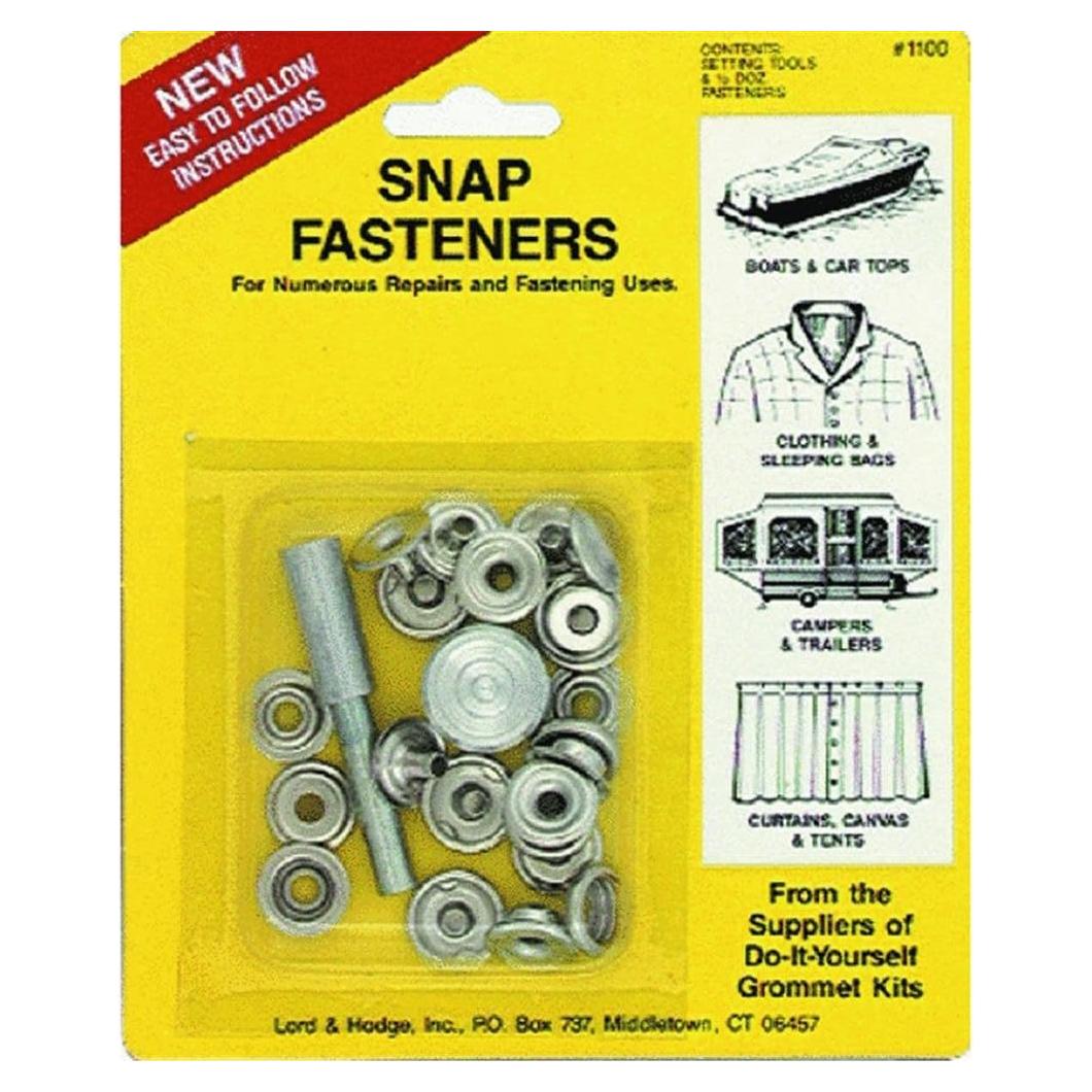 Kit de Sujetadores a Presión Lord & Hodge 1100 - 6 Juegos Niquelados