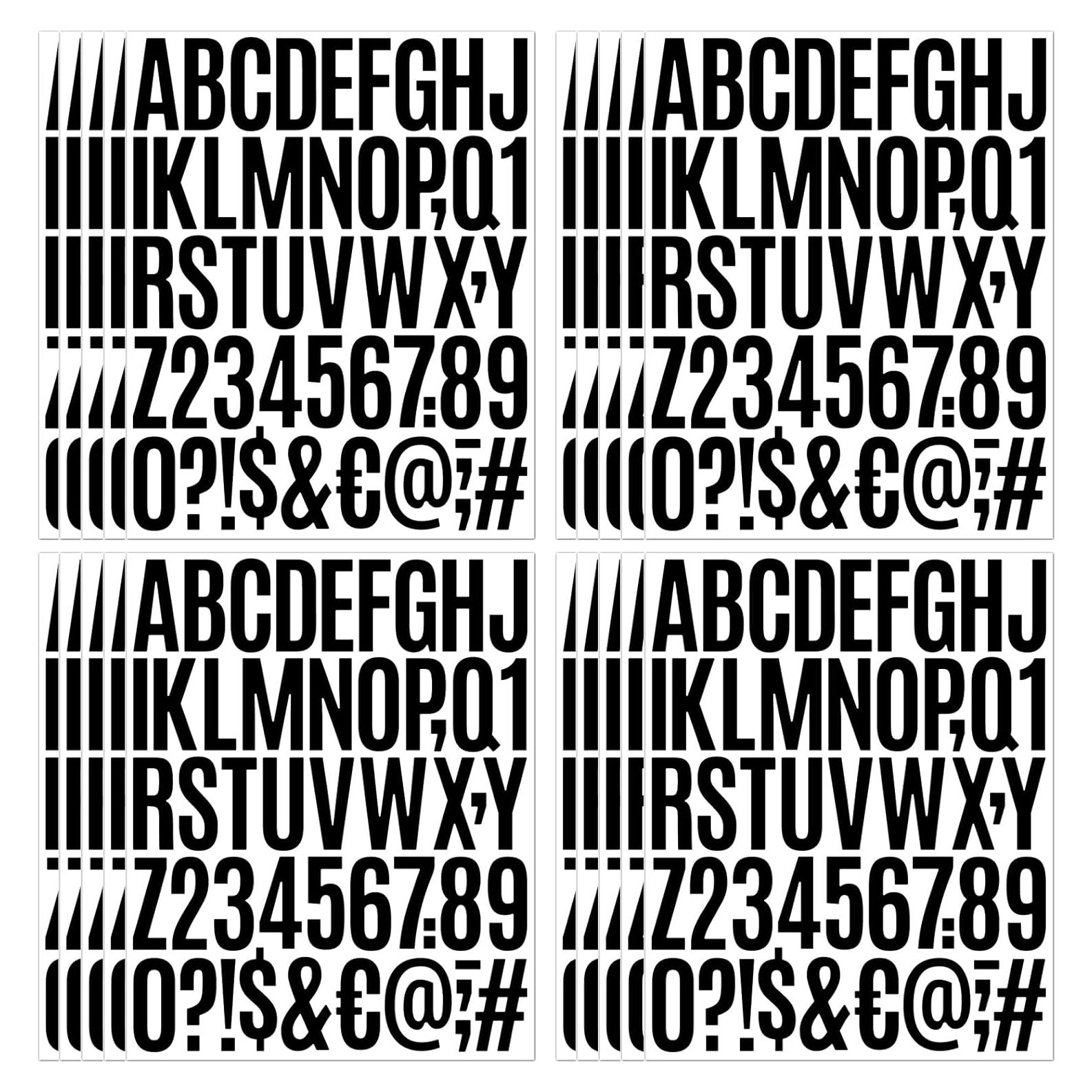 Calcomanías de Letras 1000 Pcs Wavamawa 2" Vinilo Impermeable