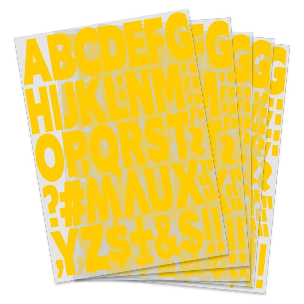 Carteles de Transferencia de Calor Yiootop 5 Hojas Letras 2"