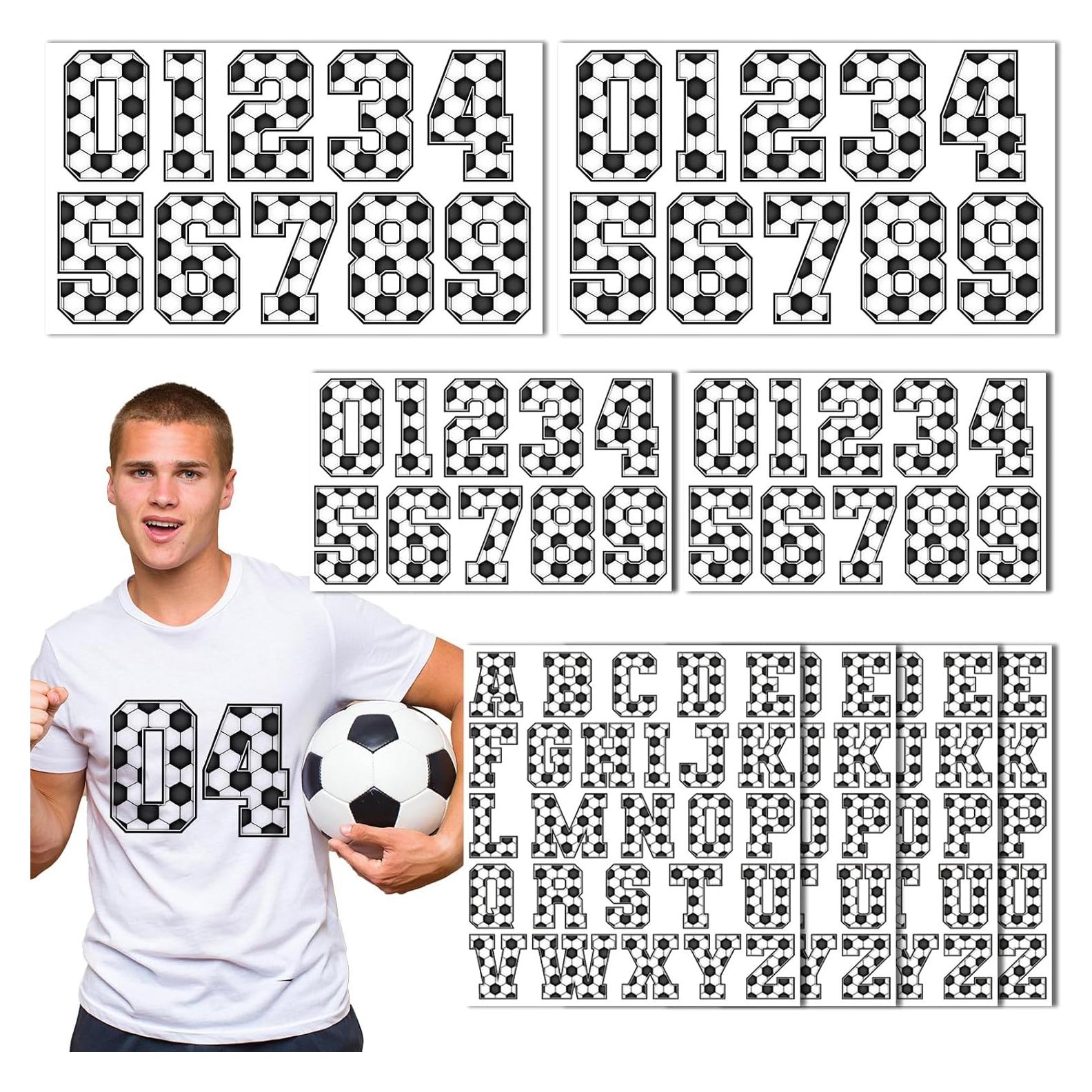 Juego de Parches de Fútbol Dazoratix - 144 Letras y Números