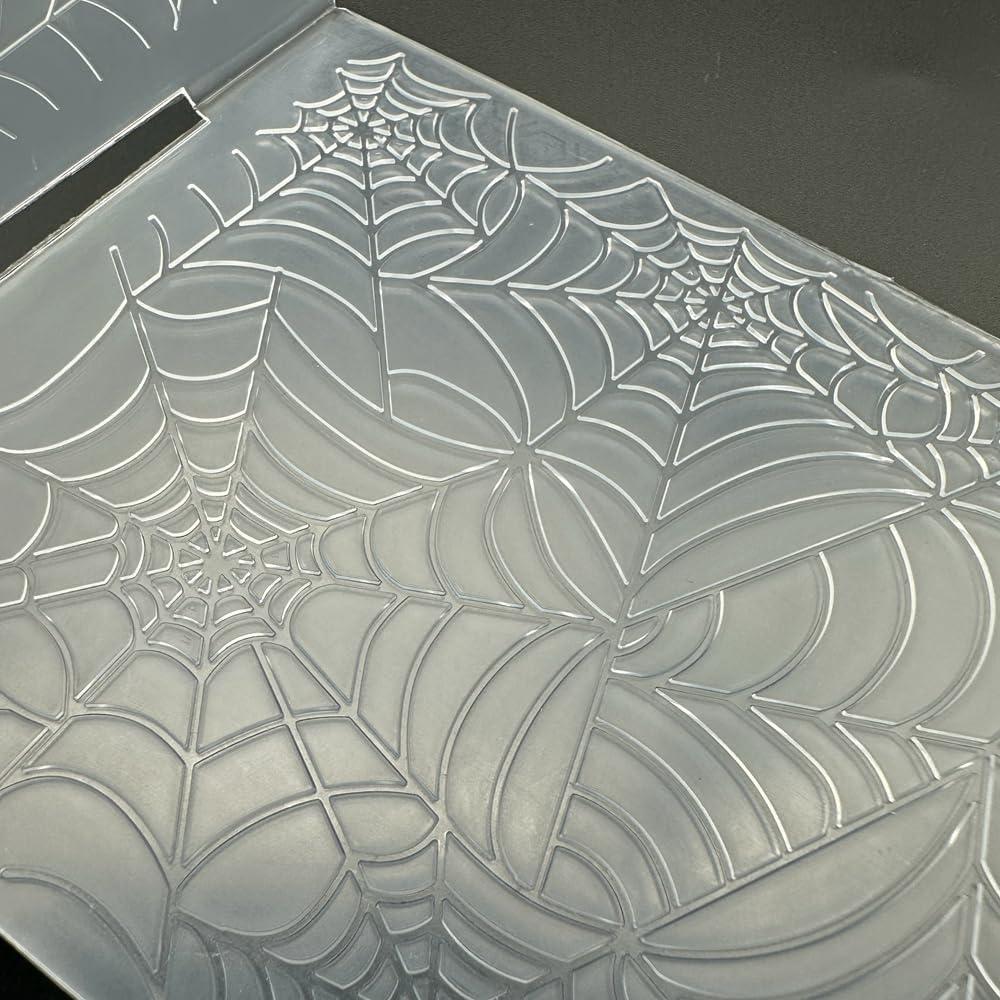 Plantilla de Embosado 3D Telaraña A6 Plástico para Scrapbooking