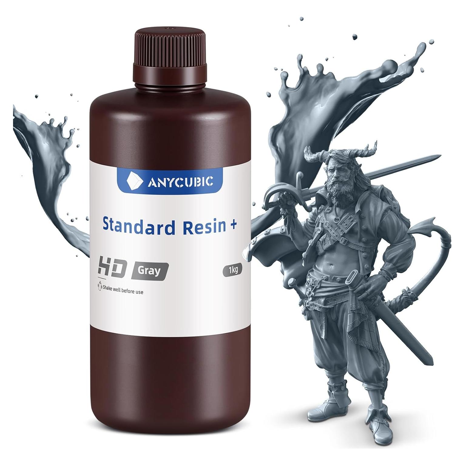 Resina UV Mejorada ANYCUBIC 1kg Gris HD para Impresora 3D