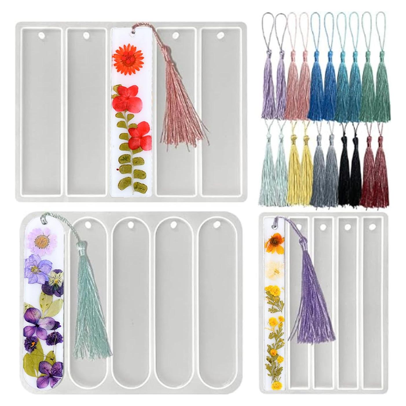 Juego de 3 Moldes de Silicona TZIFQO para Marcadores DIY