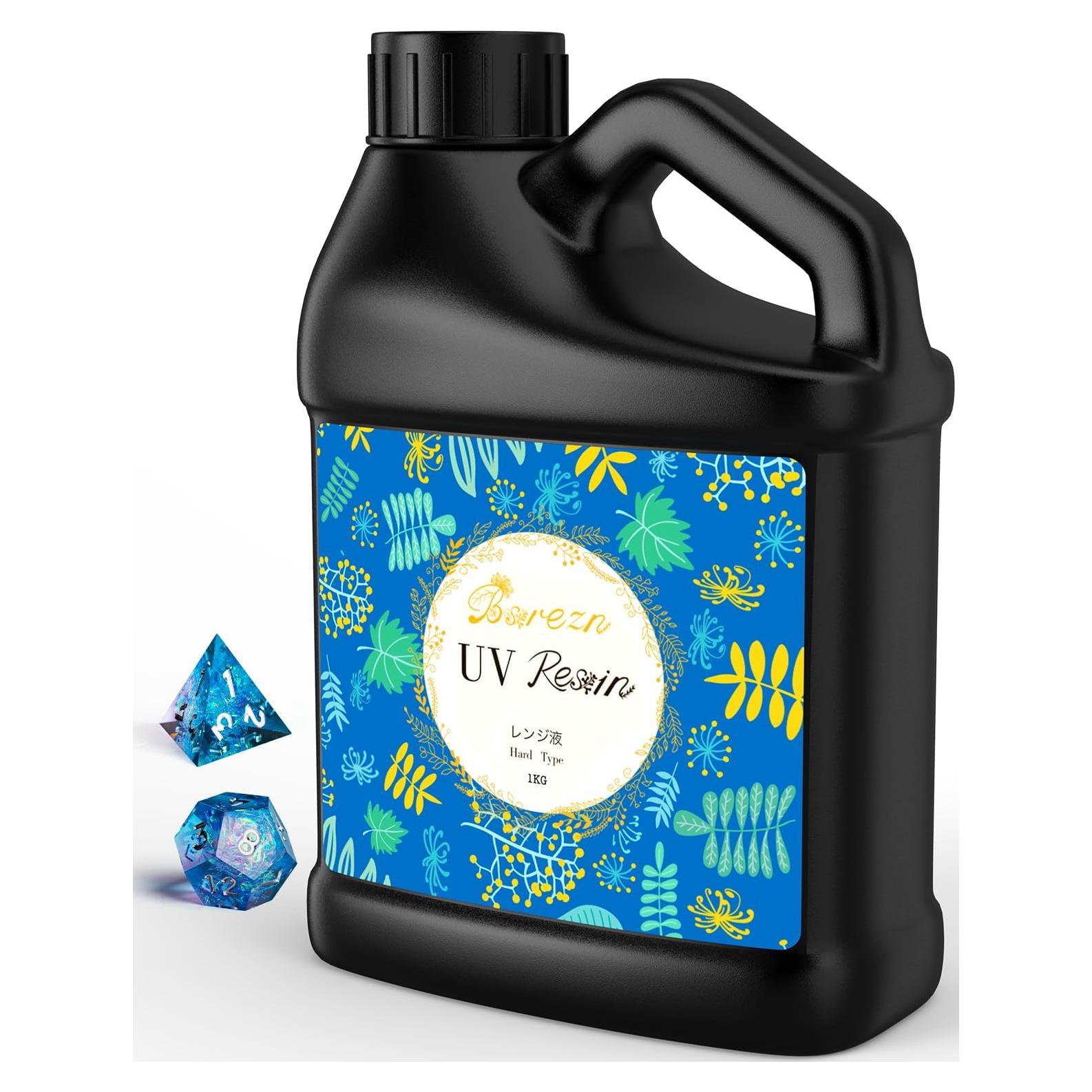 Resina UV Dura 1000g Bsrezn para Joyería y Manualidades