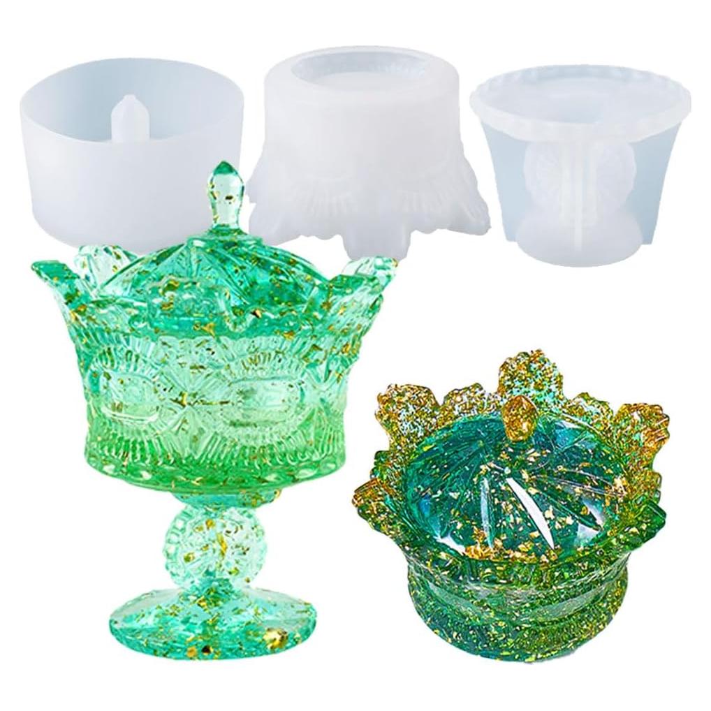 Molde de Resina BIGEBO para Caja Crown con Tapa 11.9x11.9x16 cm