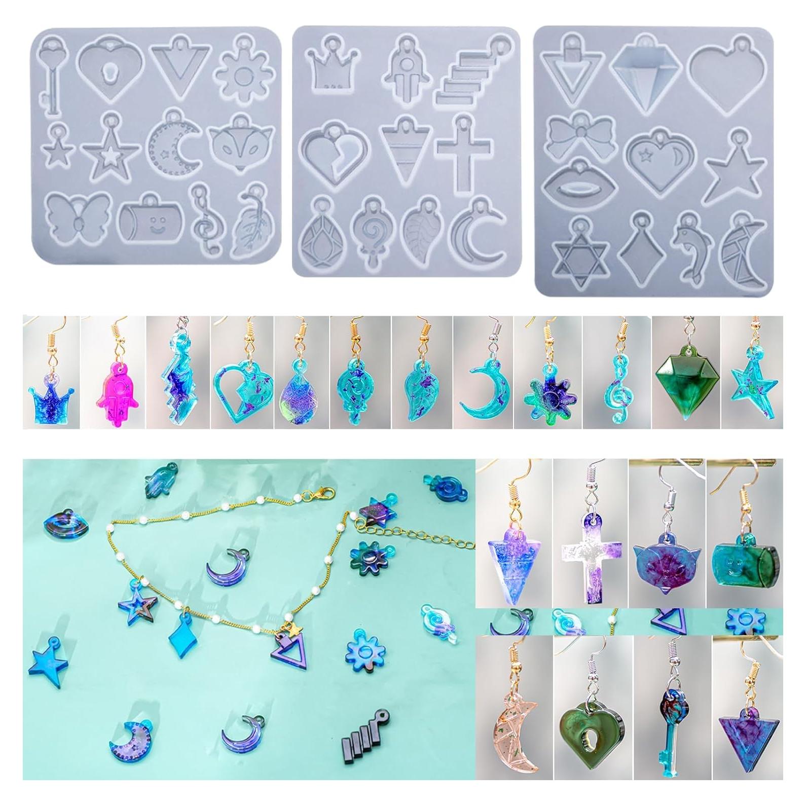 Paquete de 3 Moldes de Joyería de Resina ZQYSING