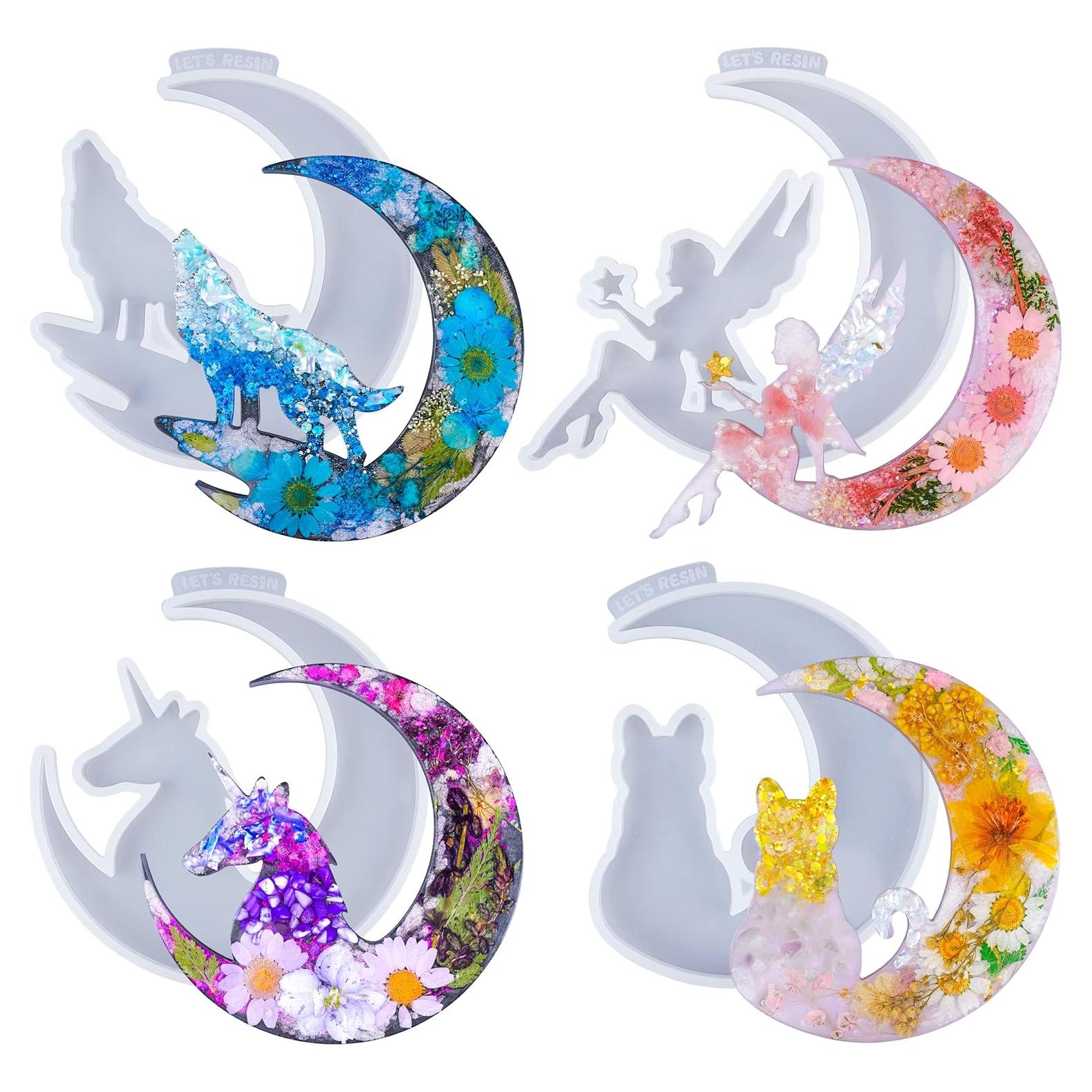 Moldes de Silicona para Resina Epoxi LET'S RESIN - Luna Creciente