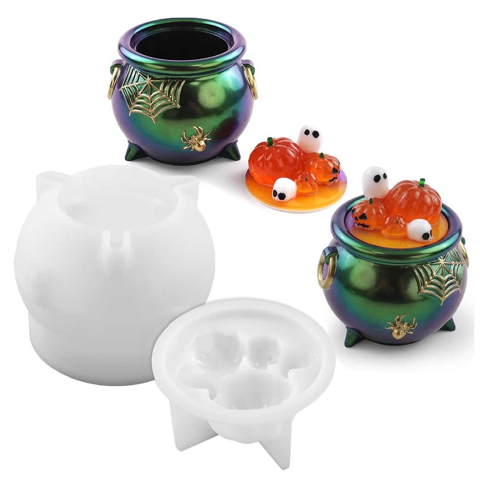 Molde de Resina de Caldero de Bruja Actvty 10.16 cm Halloween