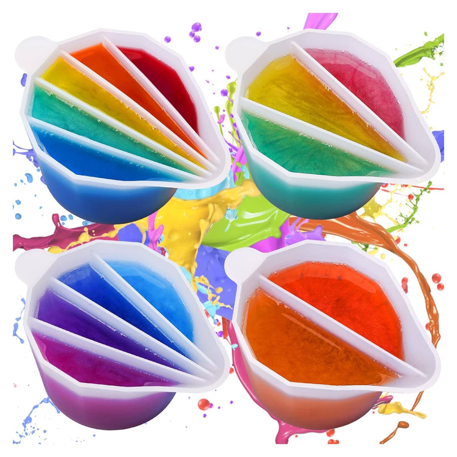 Tazas de Silicona Divididas LET'S RESIN 4 Piezas 450ml