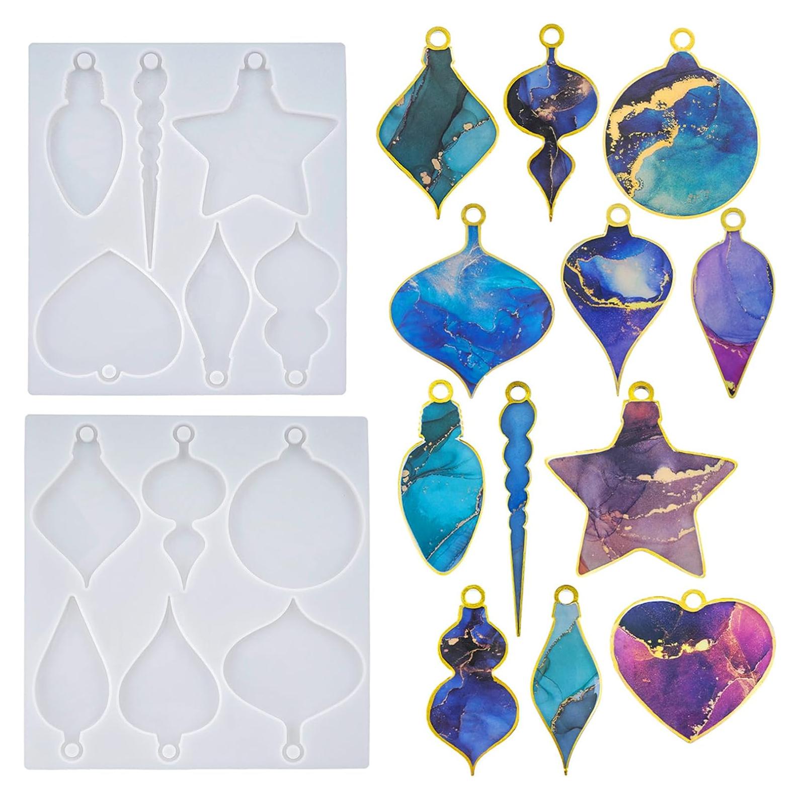 Moldes de Silicona de Resina Navidad Wehous 2 Piezas