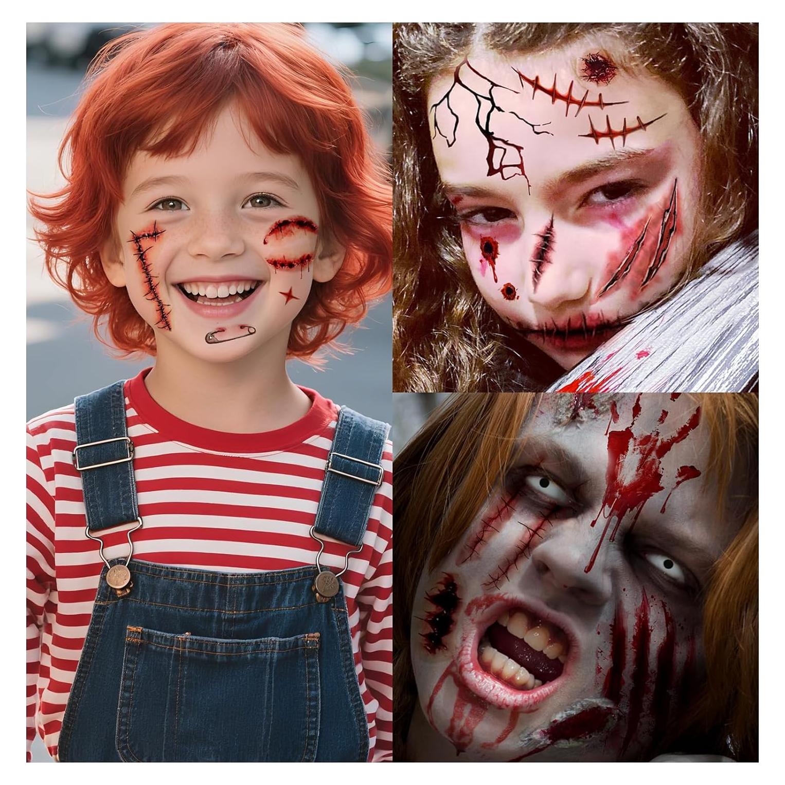 Kit de Maquillaje de Halloween Cerlaza - Tatuajes de Cicatrices