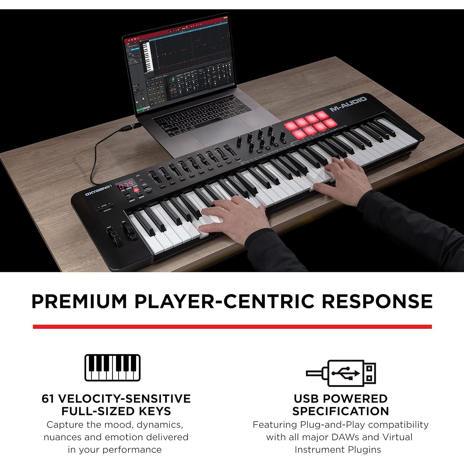 Controlador MIDI M-Audio Oxygen 61 MKV 61 Teclas USB