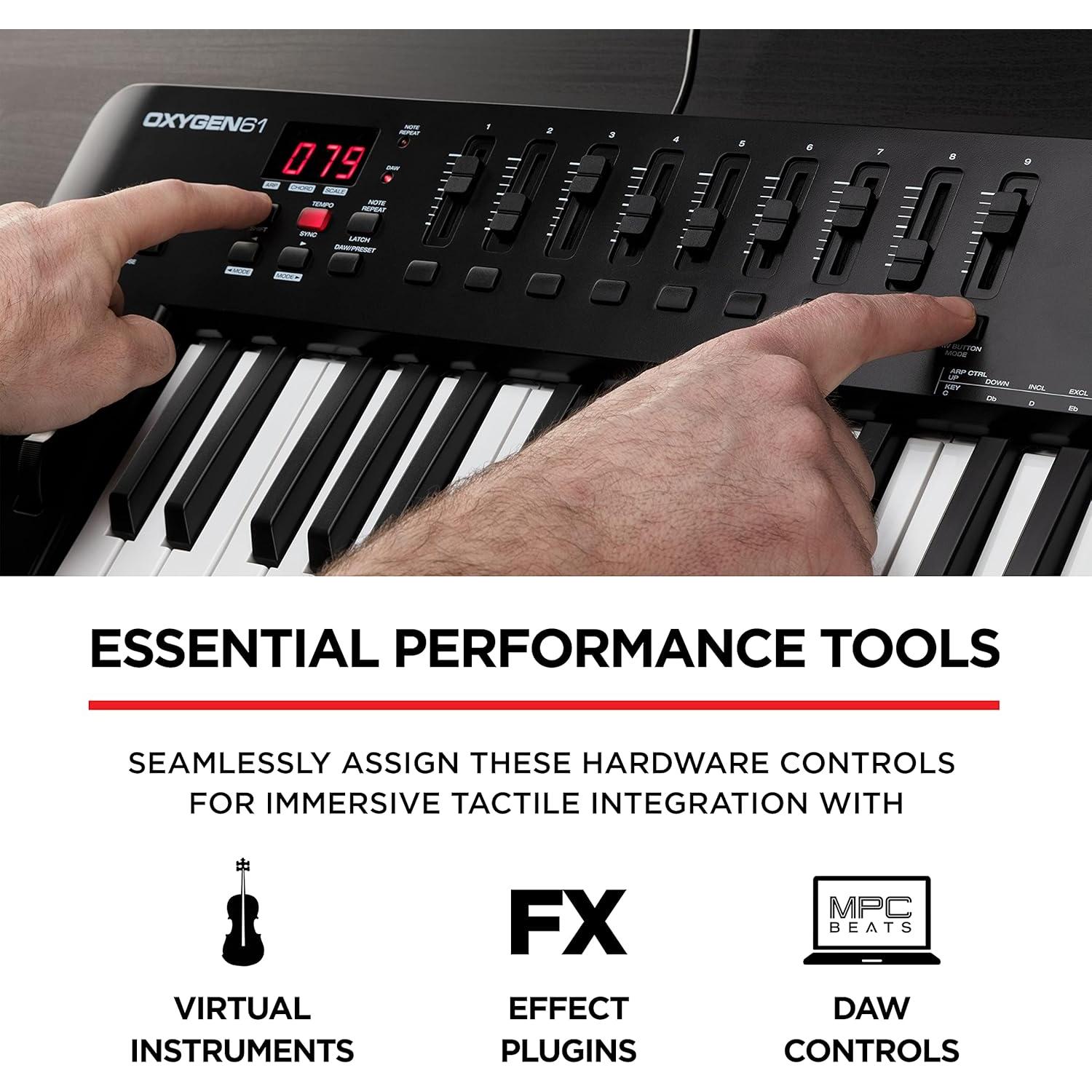 Controlador MIDI M-Audio Oxygen 61 MKV 61 Teclas USB