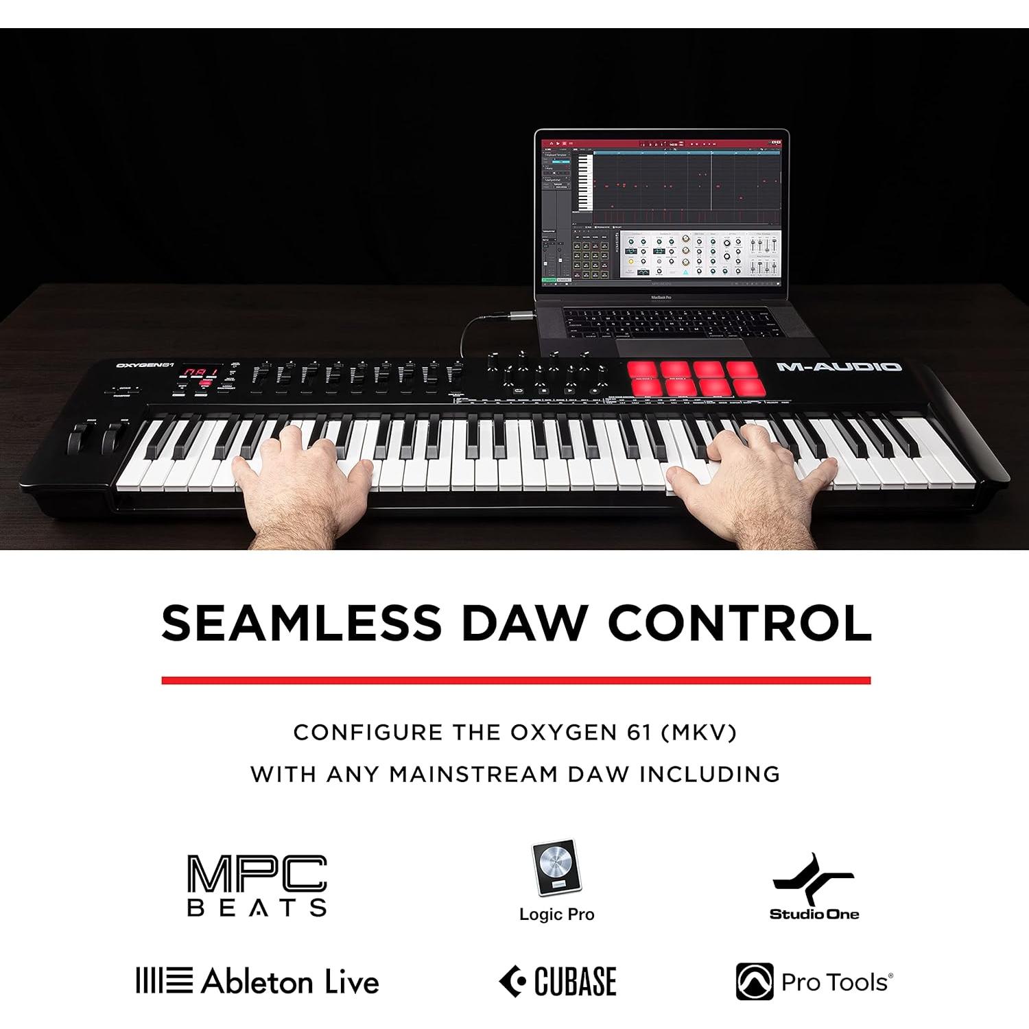 Controlador MIDI M-Audio Oxygen 61 MKV 61 Teclas USB