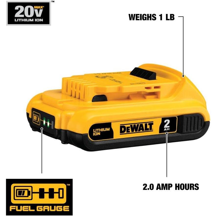 DEWALT 20V MAX Battery, Compact 2.0Ah (DCB203)