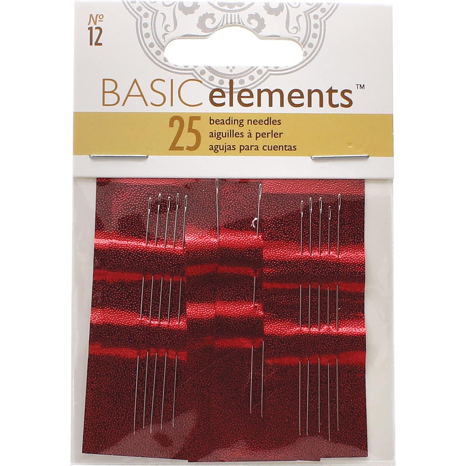 Agujas de Beading The Beadsmith #12 - Paquete de 25 - Acero