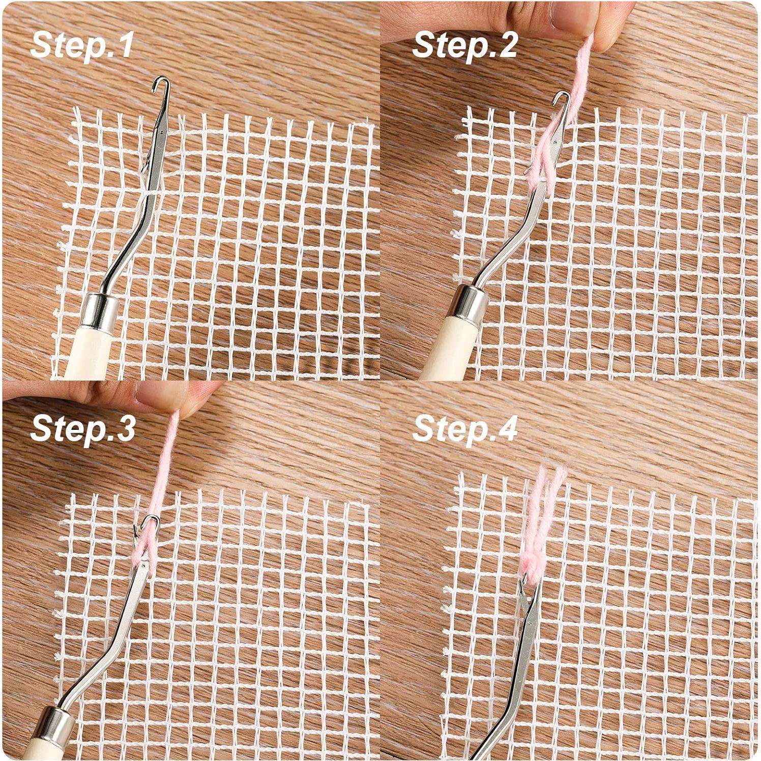 Kit de Ganchillo WILLBOND 2 Piezas Lona 50x50cm con Herramientas