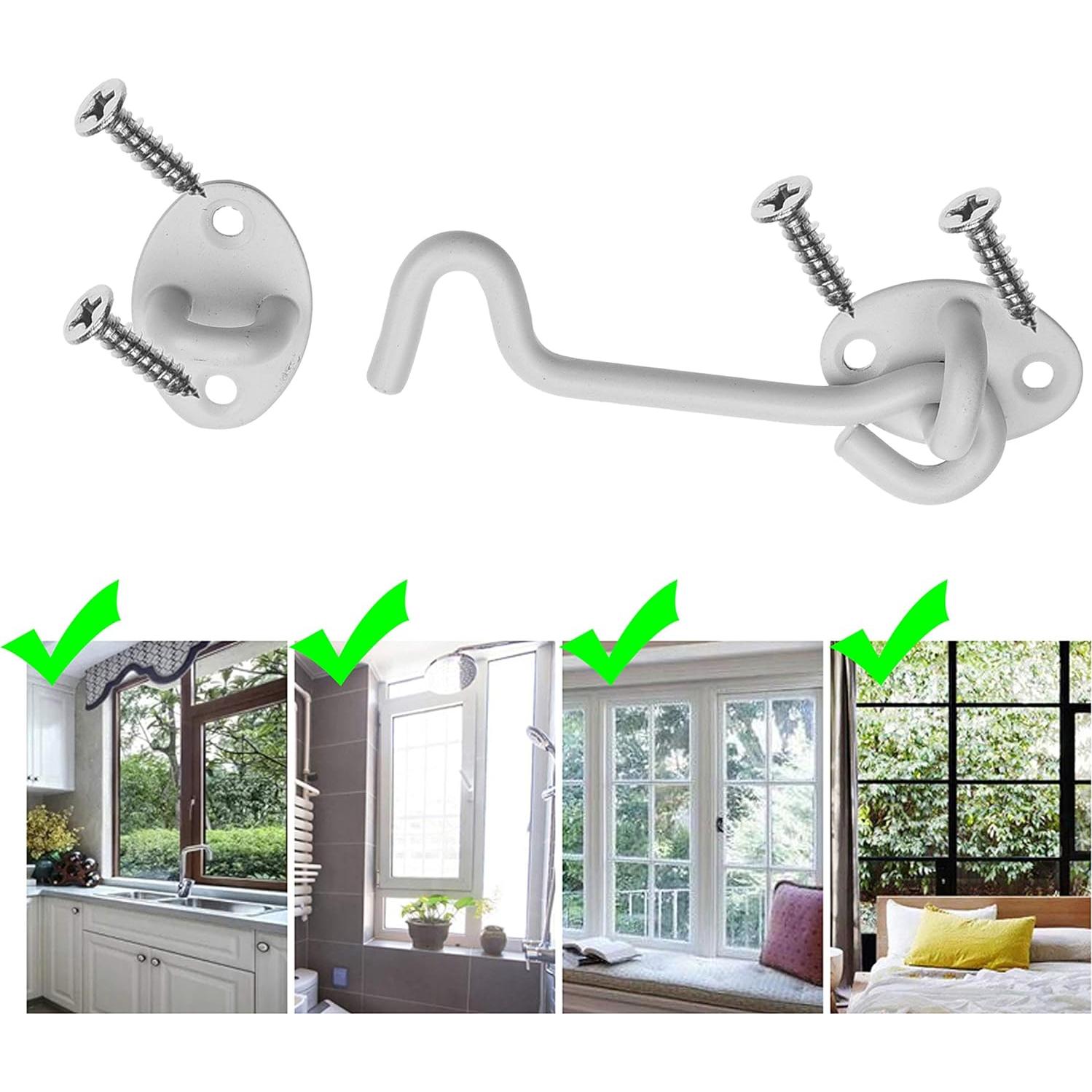 Gancho y Ojo Pestillo Kare & Kind 10.16 cm Blanco - 2 Piezas