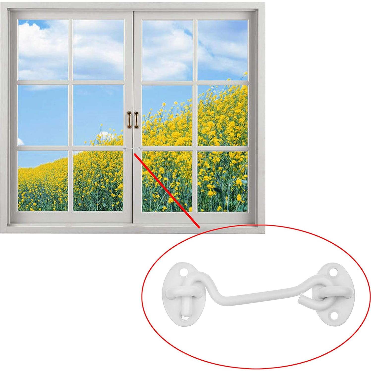 Gancho y Ojo Pestillo Kare & Kind 10.16 cm Blanco - 2 Piezas