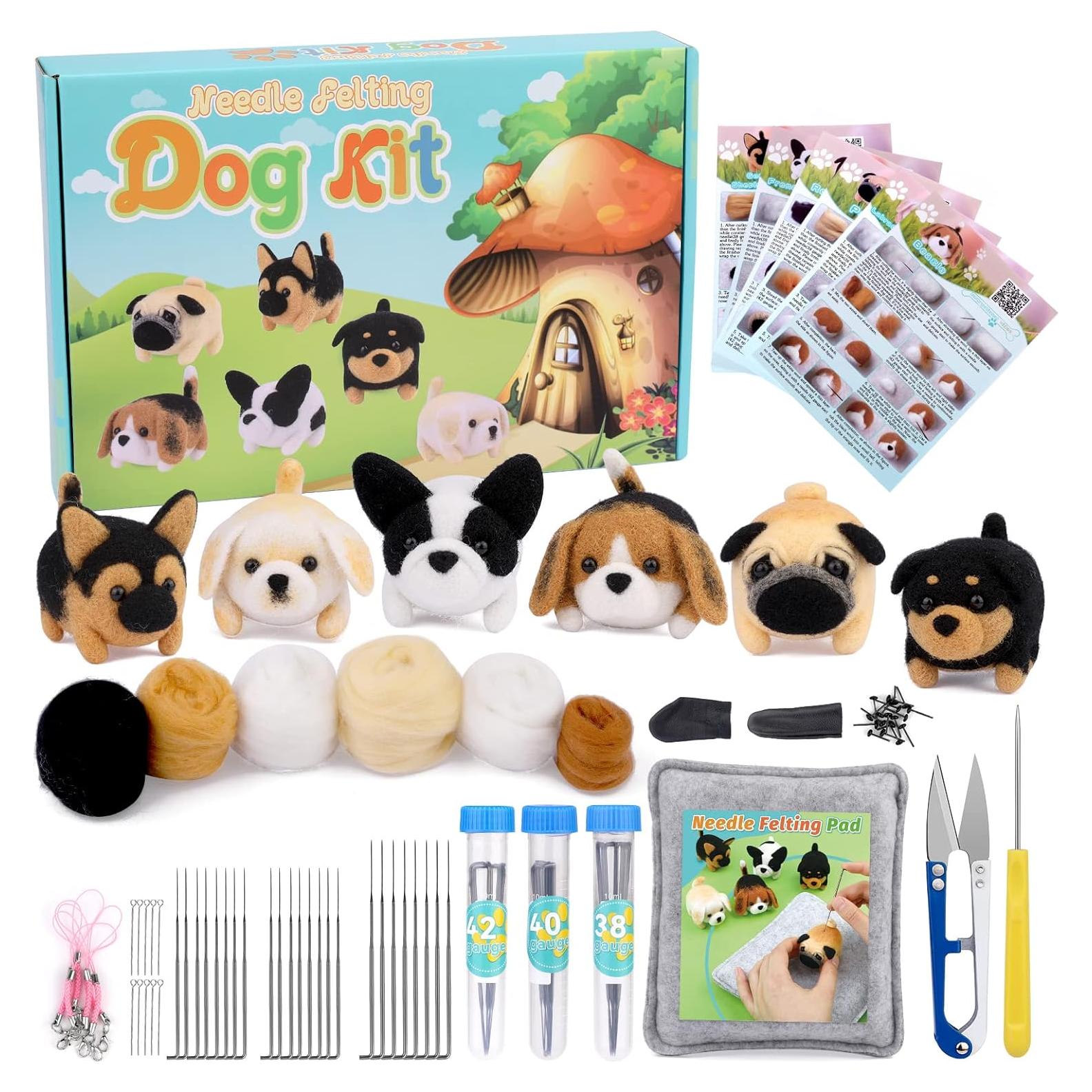 Kit de Fieltro de Aguja DUKOIPP 45 Piezas para DIY Animales