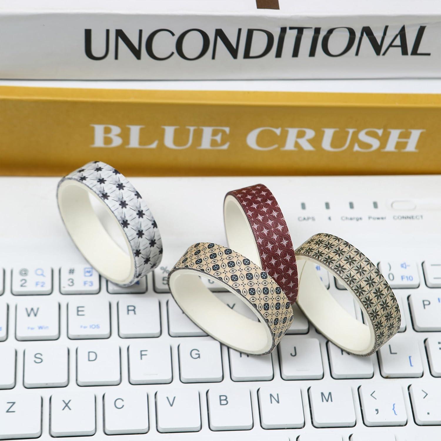 Conjunto de Cinta Washi YUBX 60 Rollos 10mm Geométrica Decorativa