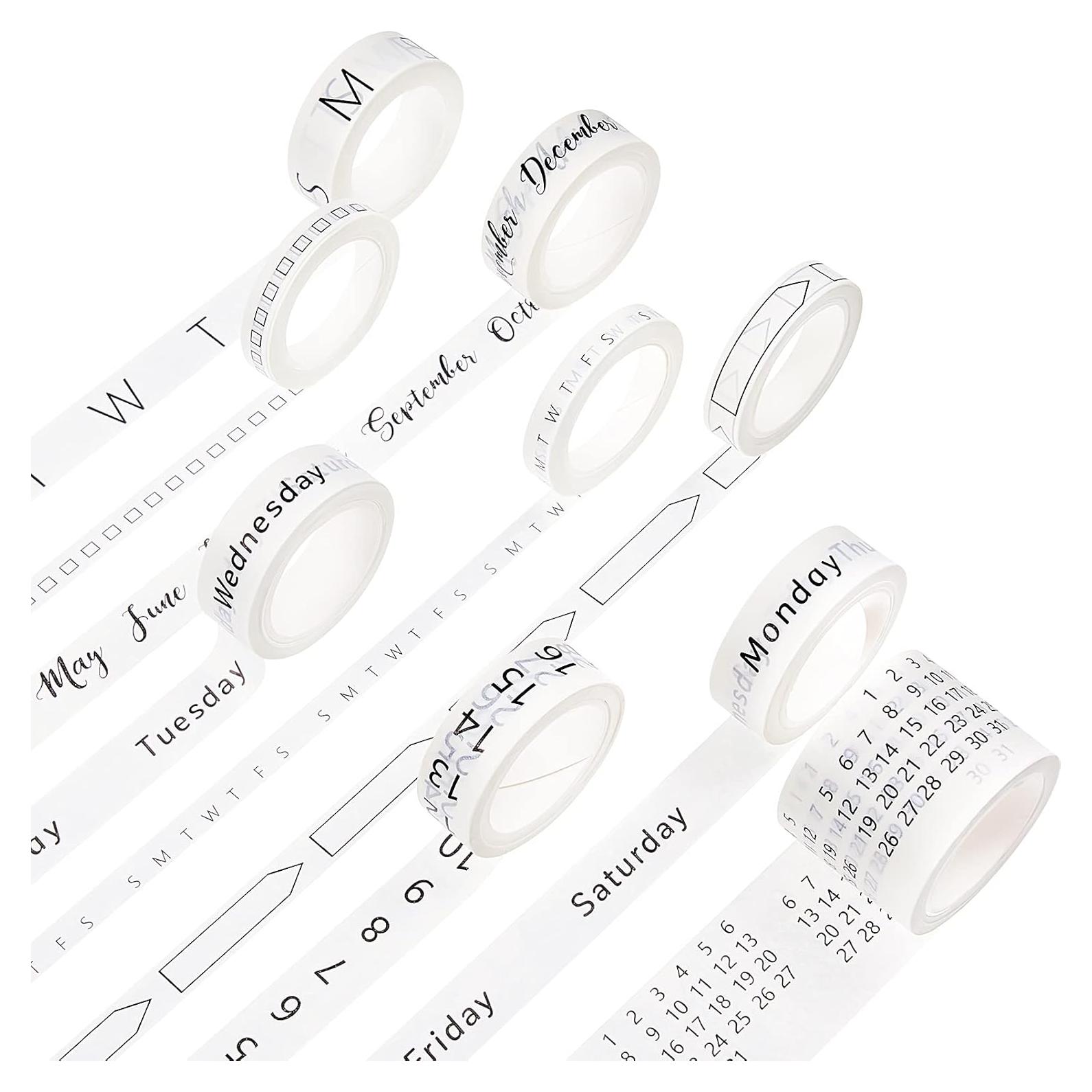 Conjunto de 9 Rollos de Cinta Washi Chuangdi para Planificación