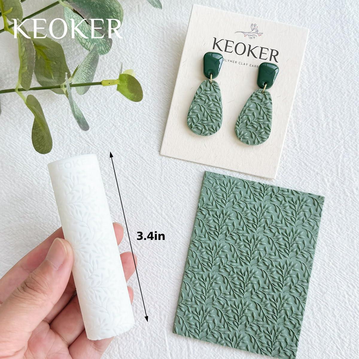 Rodillo de Textura de Arcilla Polimérica KEOKER 3 Piezas