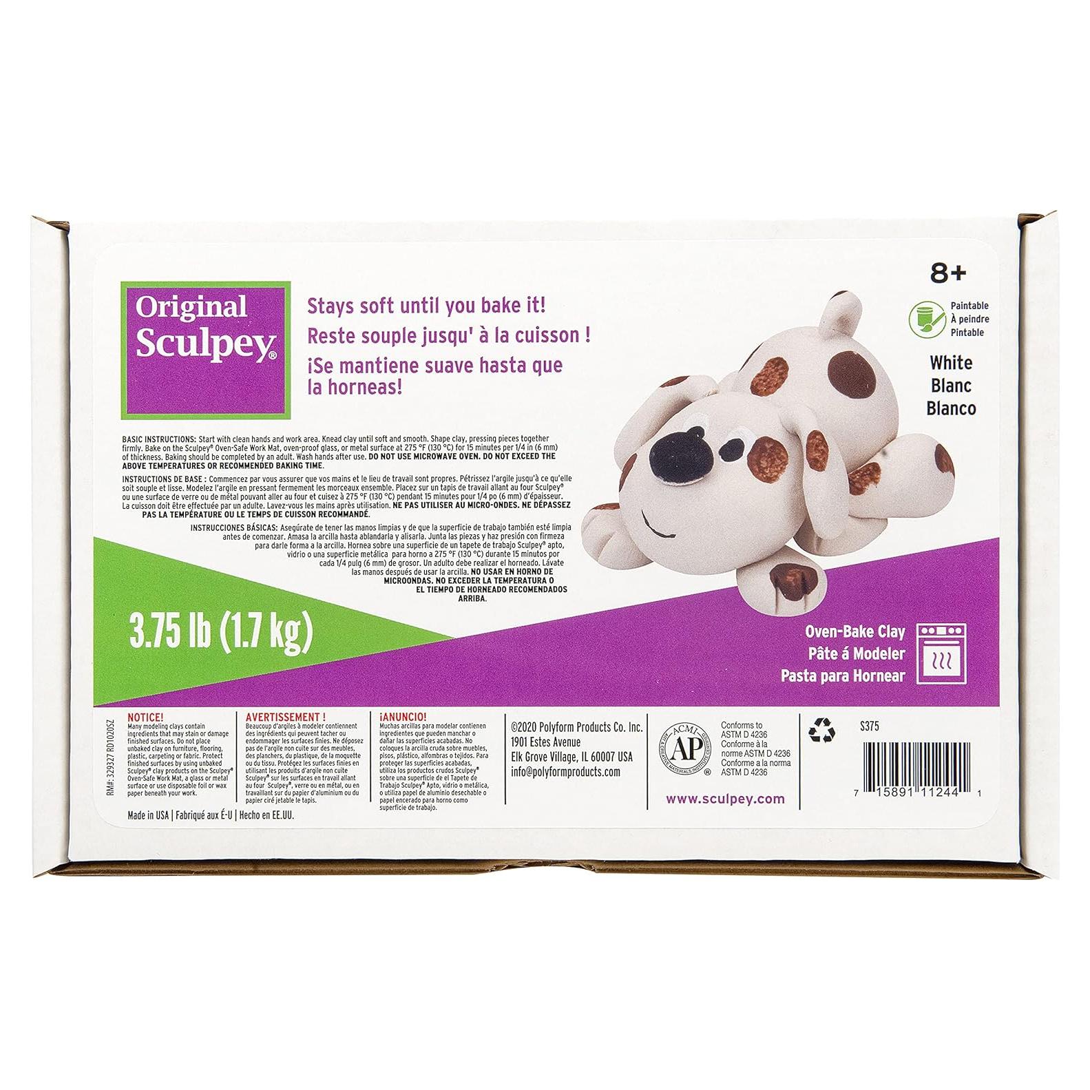 Arcilla Original Sculpey Blanca 1.7kg para Hornear Manualidades