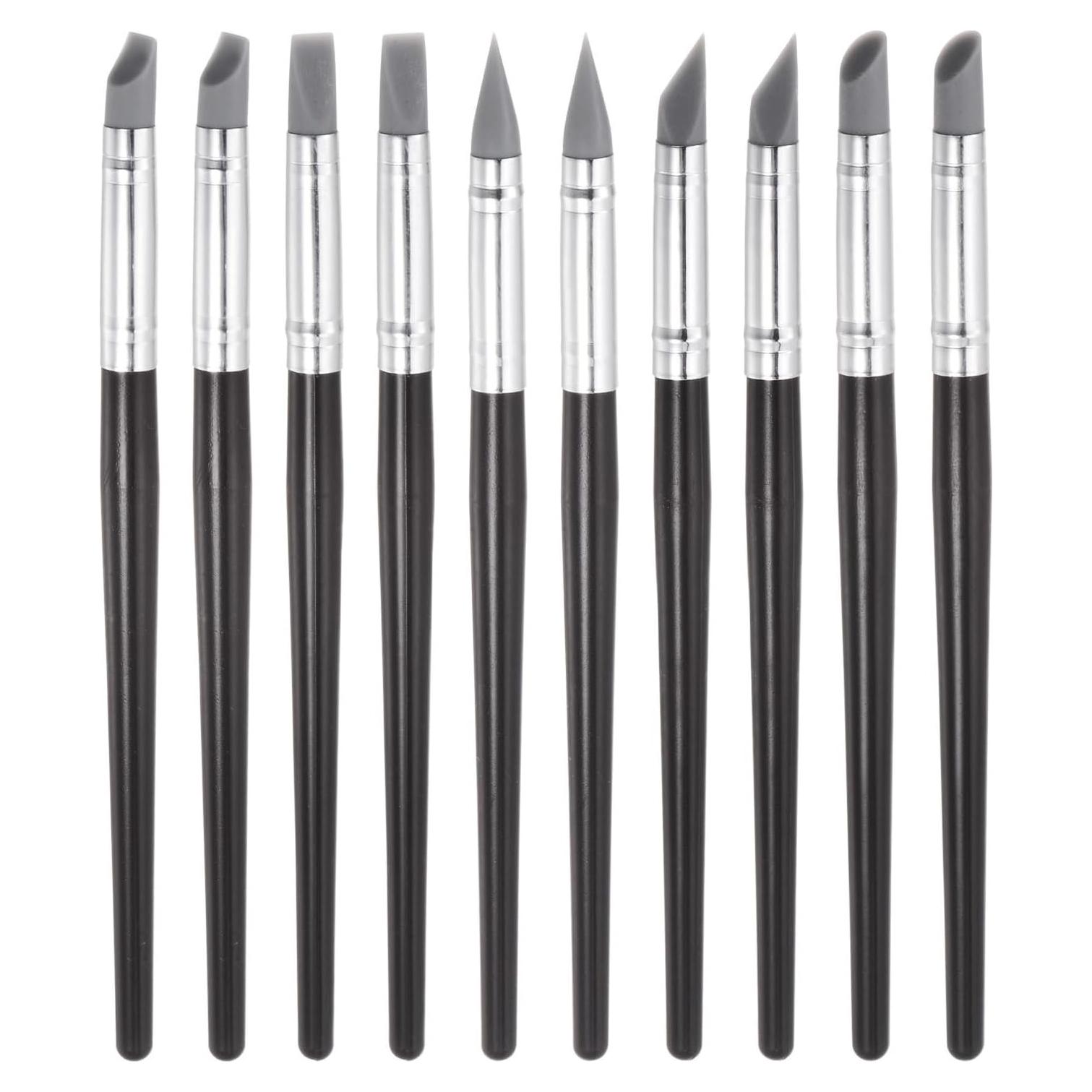 Set de 10 herramientas de modelado de arcilla HARFINGTON - Punta de silicona 8mm