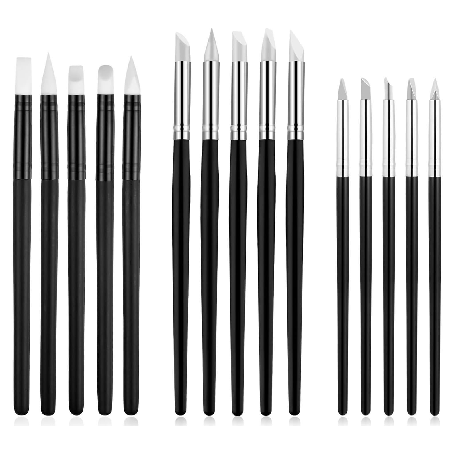 15 Pinceles de Silicona LXUEJIE para Escultura y Manualidades