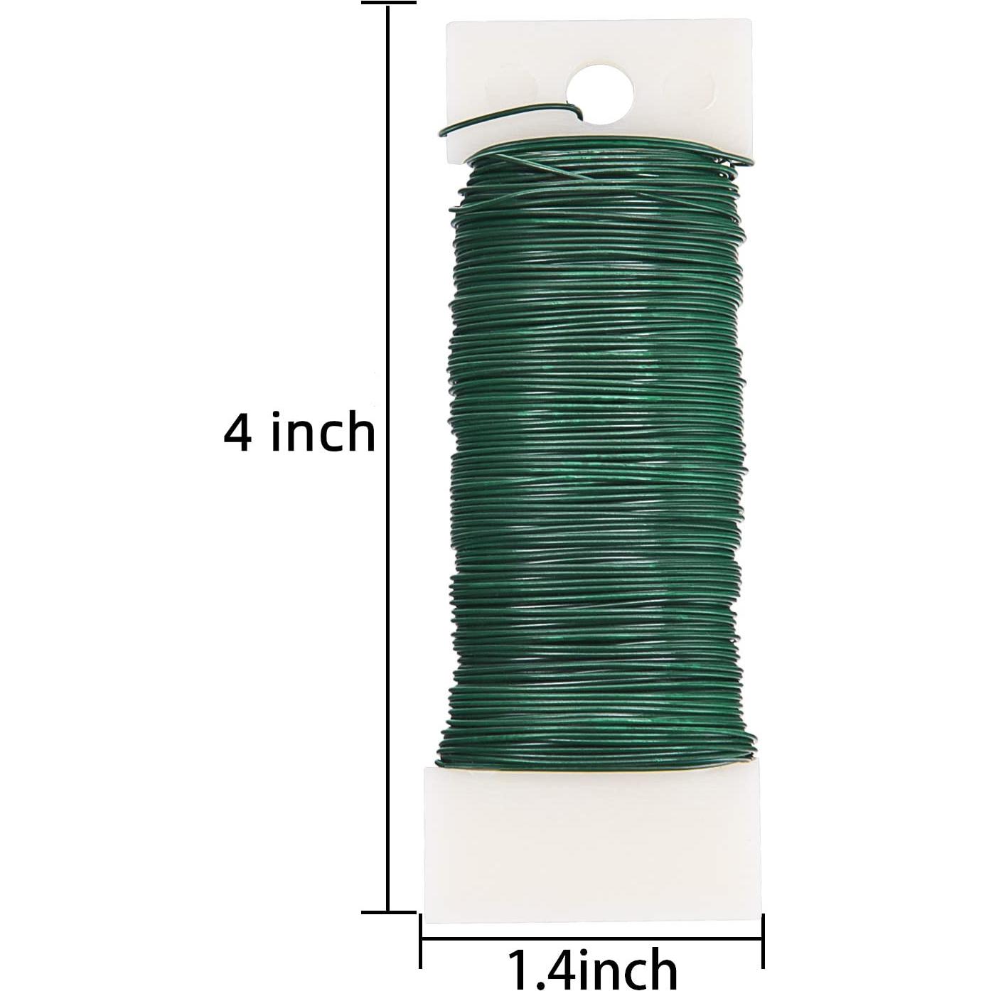 Paquete de 3 rollos de alambre flexible verde 22 calibre 104 m
