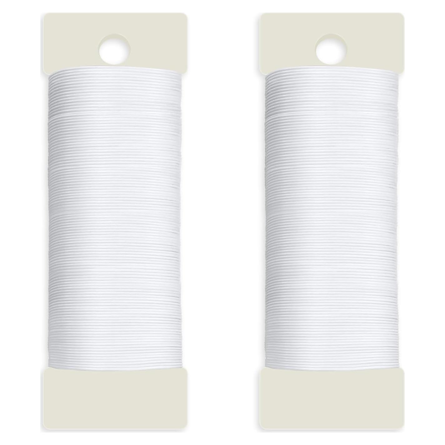 Alambre Floral Blanco 2 Rollos 34.7 Metros 22 Calibre CdbC