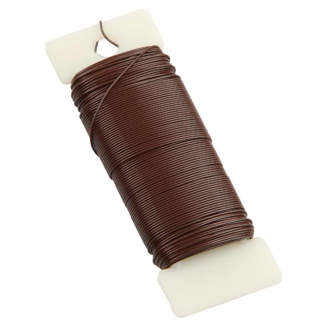 Alambre Floral YUXIANG 22 Calibres 34.7m Color Café para Manualidades