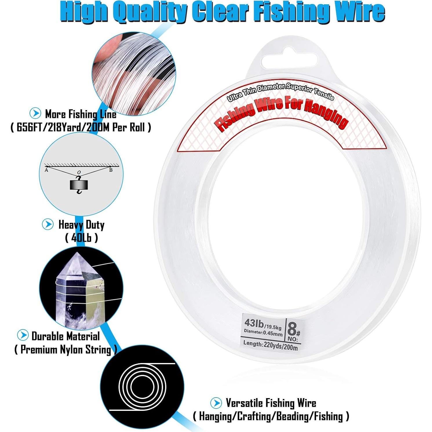 Hilo de Pesca Transparente Acejoz 200m 0.45mm 18kg Nylon